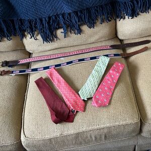 Vineyard Vines Kids Ties and Belts Set - Red, Pink, Blue